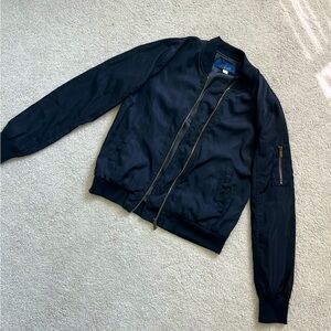 Francesca’s Blue Rain Bomber Jacket